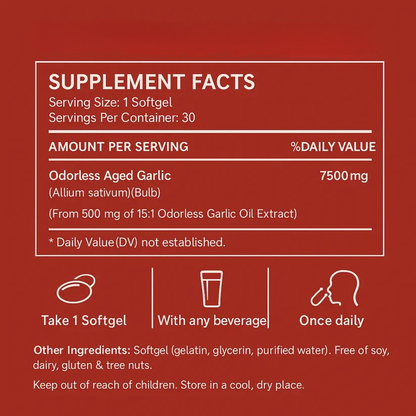 Aged Garlic Extract - 7500mg Odorless